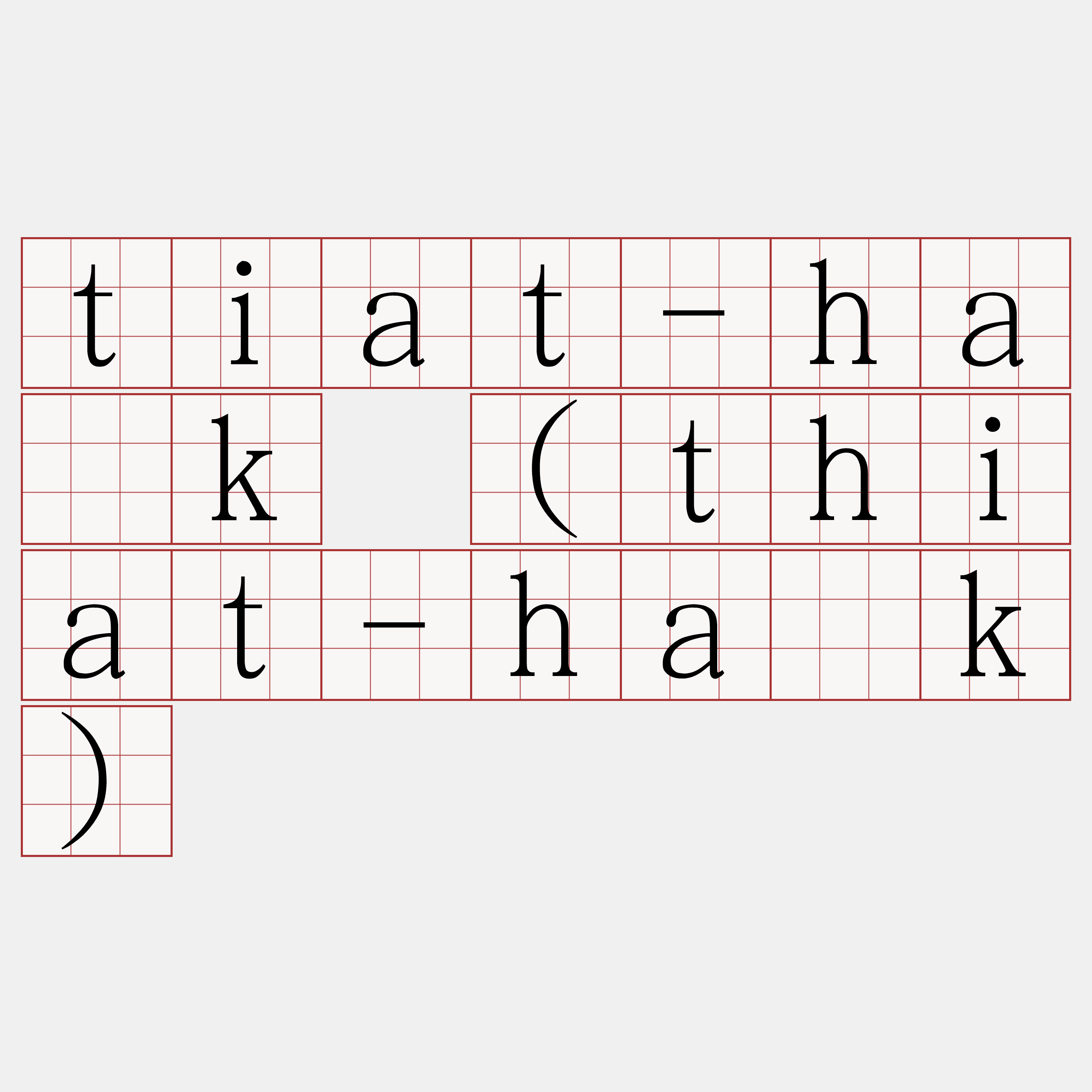 tiat-ha̍k (thiat-ha̍k)